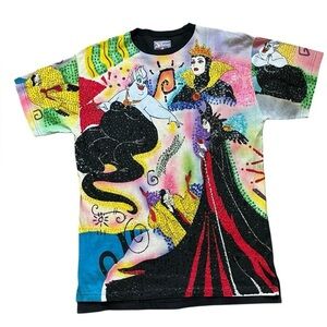 Vintage colorful Disney by Joujou sequence, villain T-shirt size extra large.